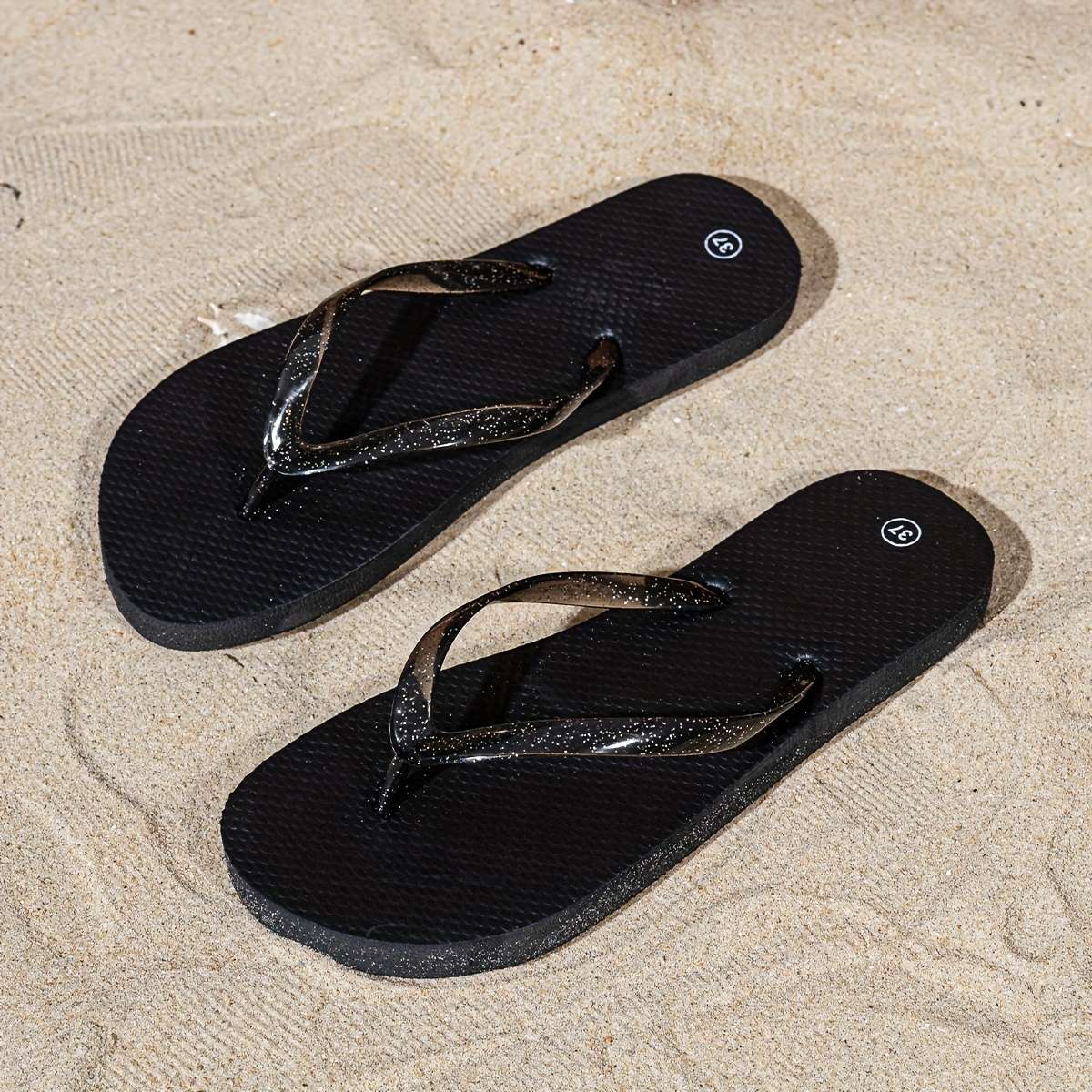 Ladies Summer Flip Flops Black Uk 4
