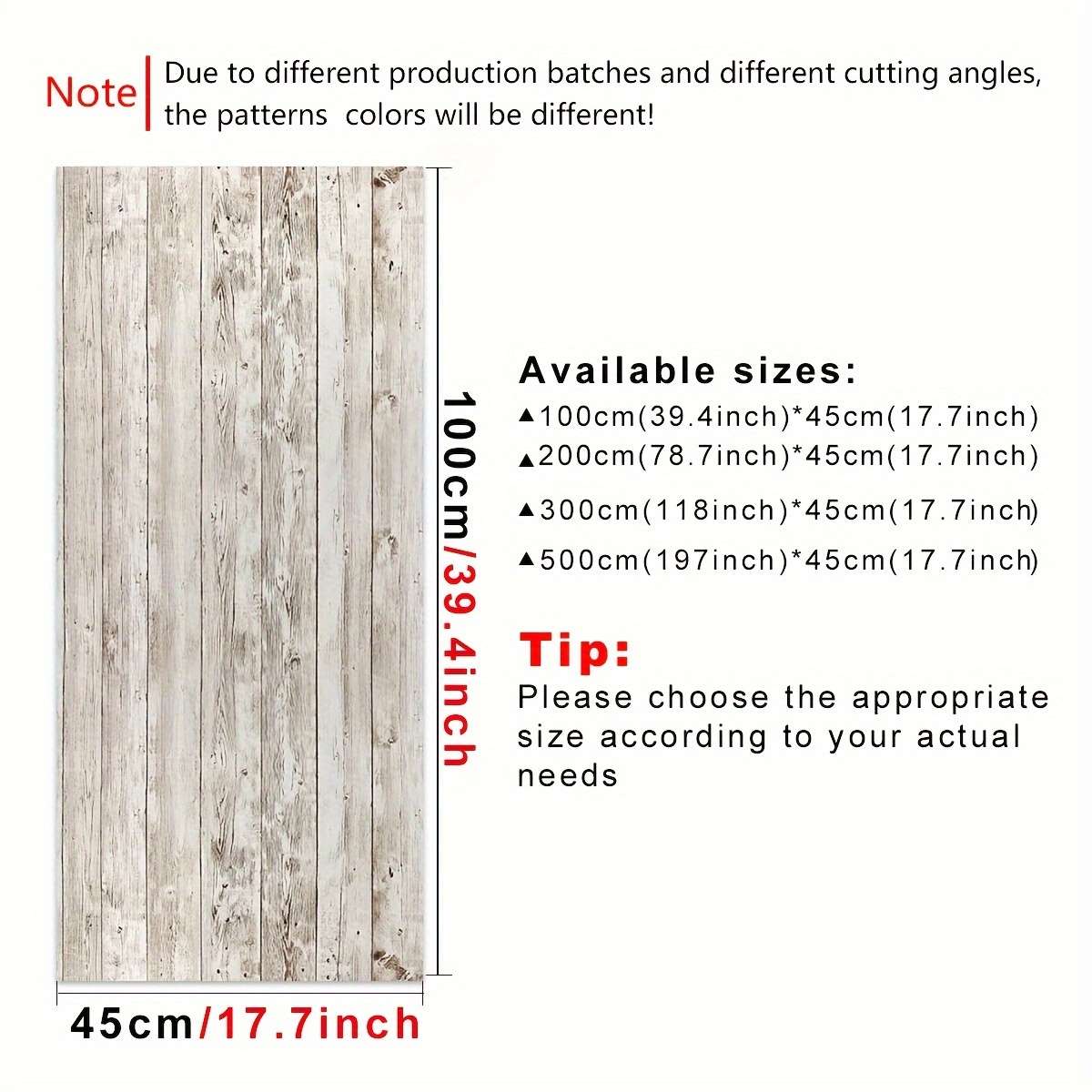 Self Adhesive Floor Stickers 5.0Meter*44.96Cm Old Wood Grain