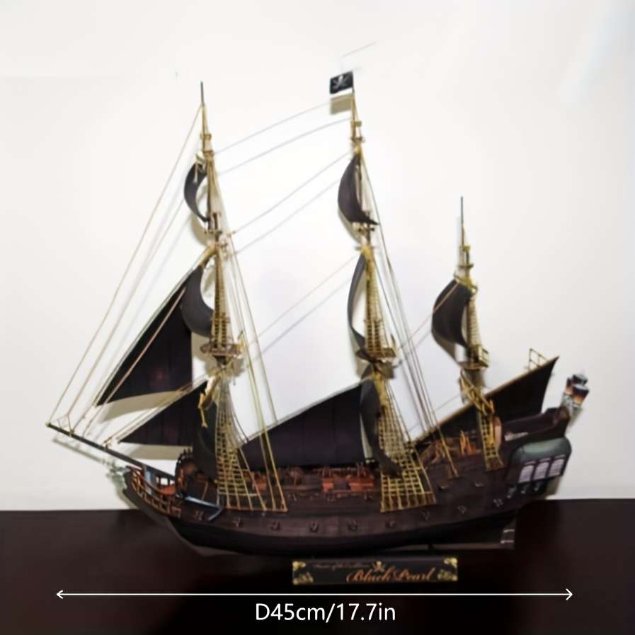 3D Jigsaw Puzzle Model Ship Model 43.18Cm Black Pearl Material Pack