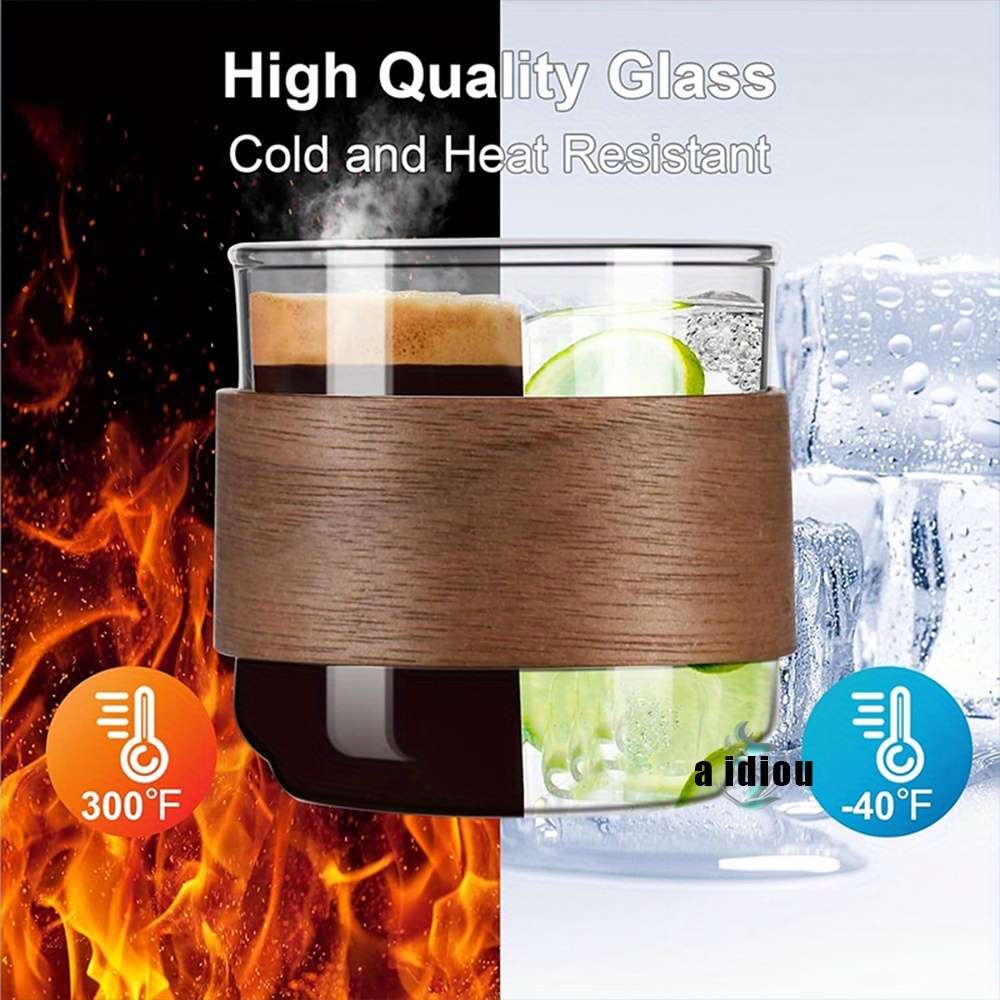 Water Cup Quantity Two High Transparency Borosilicate Glass Cups
