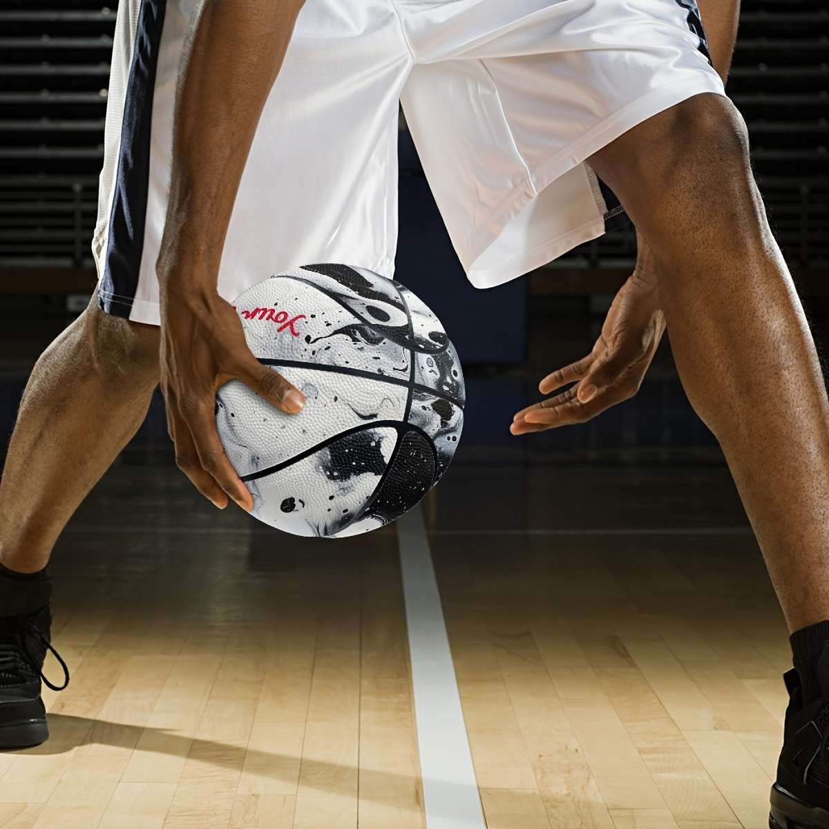 Basketball Color Black And White Marble 2 Size7