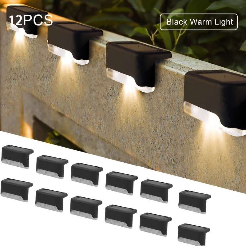 Solar Emergency Lights Color Black Shell Warm Light Quantity12Pcs