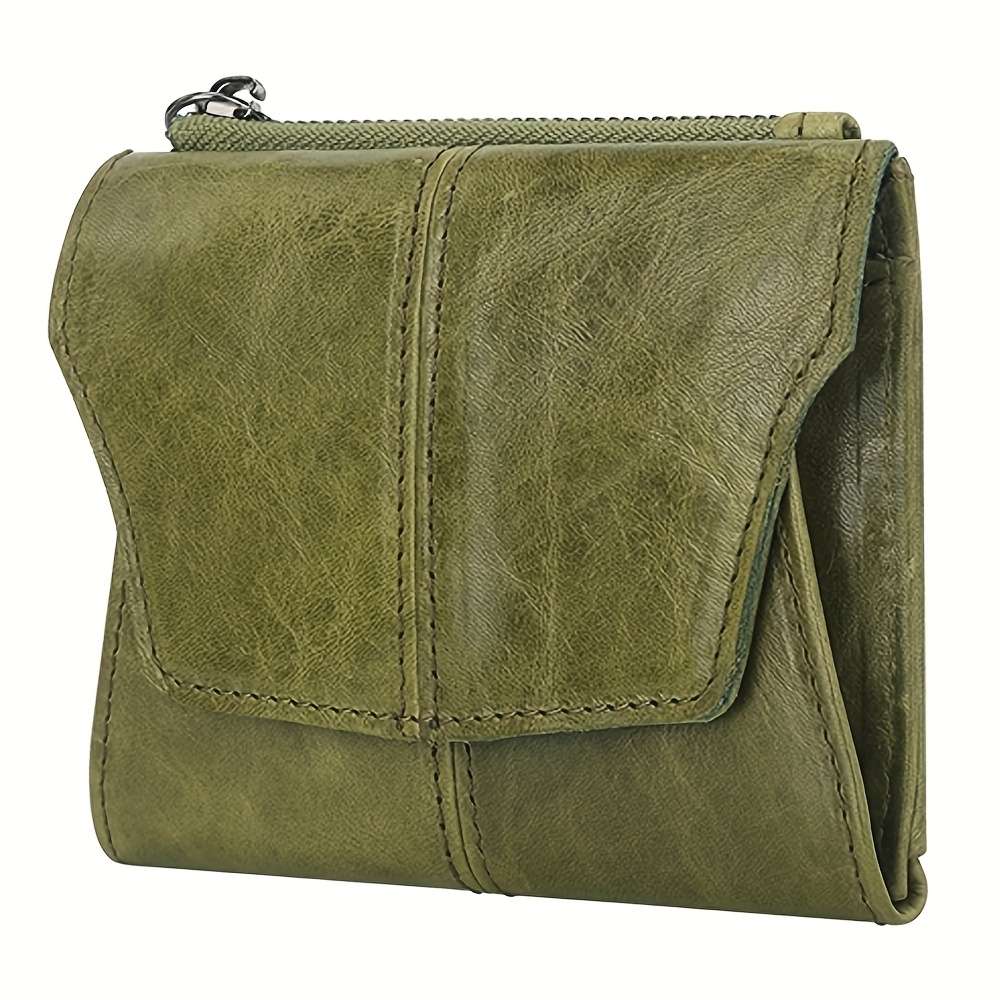 Womens Slim Wallet Authentic Genuine Top Layer Cow Leather Wallet Credit Card Holder