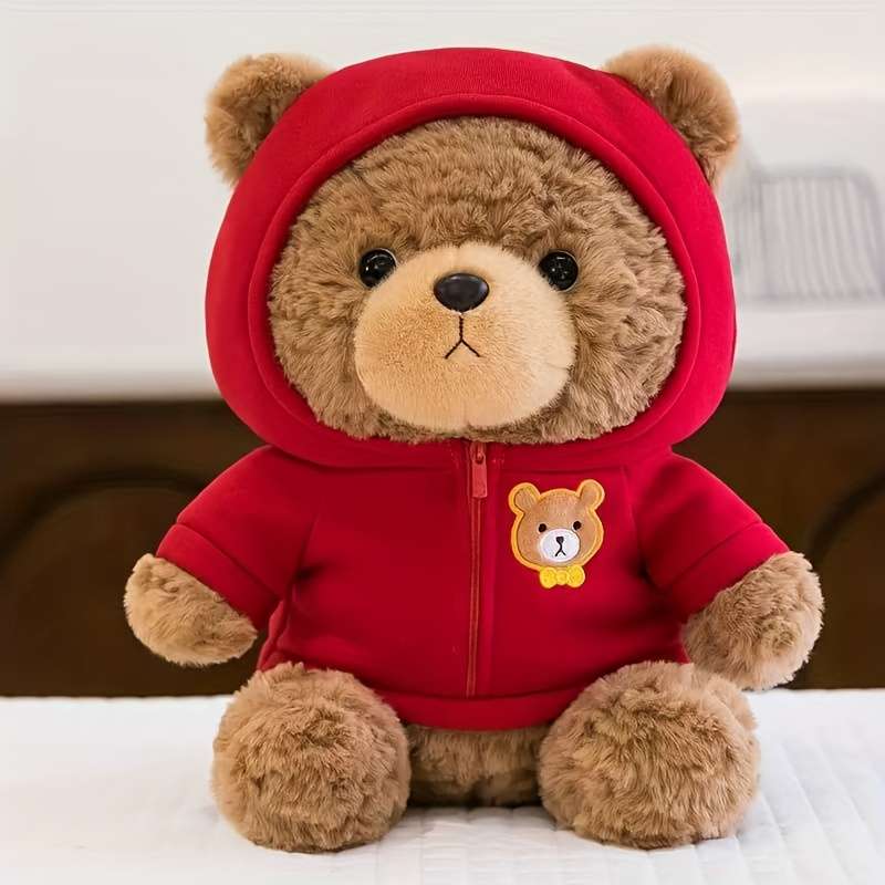 Plush Toys Items Yellow Sweatshirt Bear