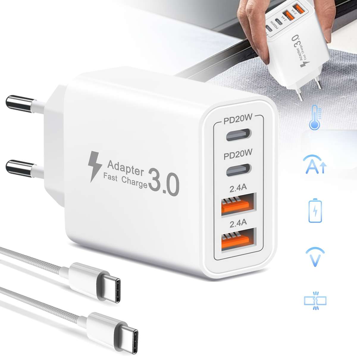 Charger Color Whiteitemscharger  Add  Cable