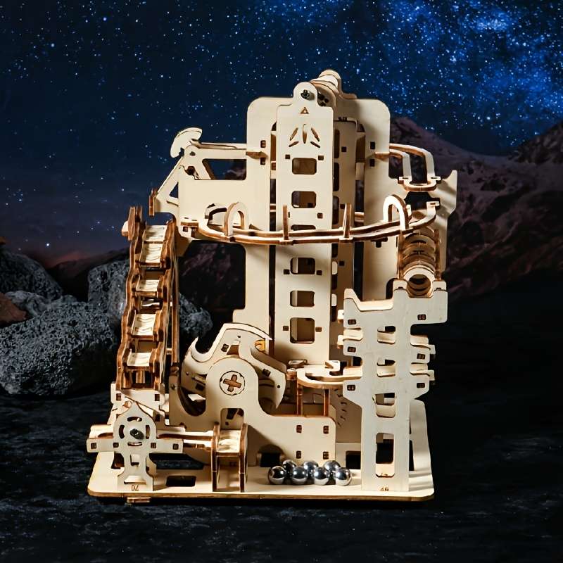 3D Building Model Puzzle Set Color Ginger Colored