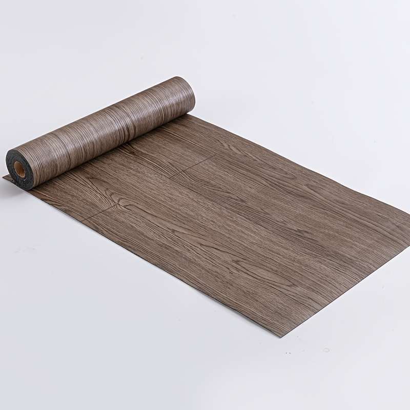 Self Adhesive Floor Stickers Medium Brown Wood Grain 3Rolls