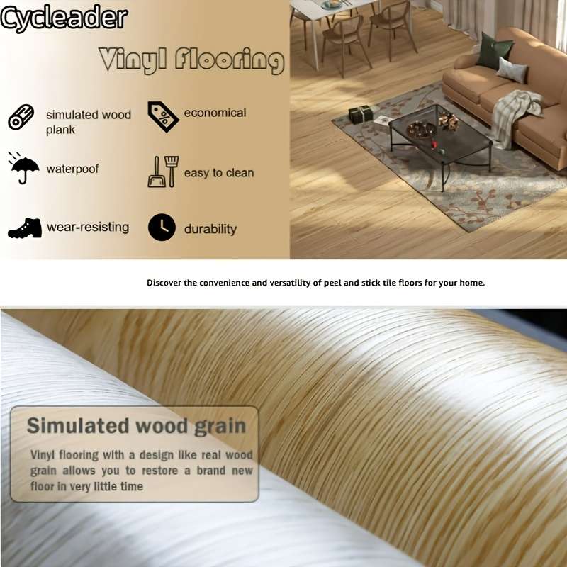 Self Adhesive Floor Stickers Emberwood Trace Hdb007 1 Roll  Coverage Area 1.2 M2  12.92 Sq Ft