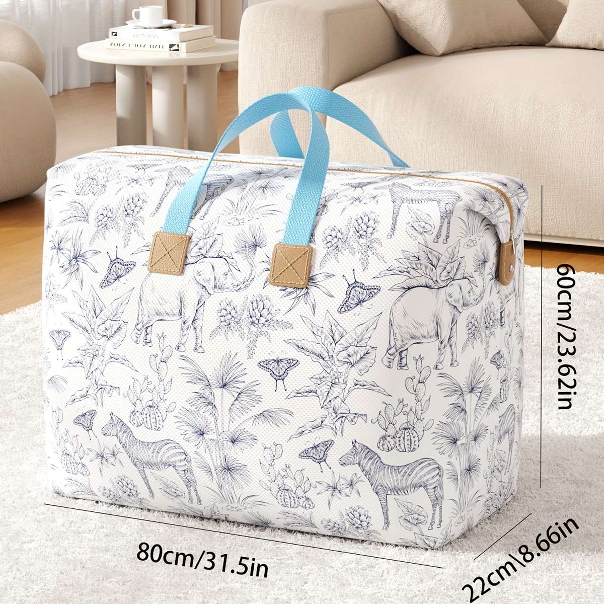 Large Capacity Storage Bag Clothes Quilt Foldable Reinforced Handle Strong