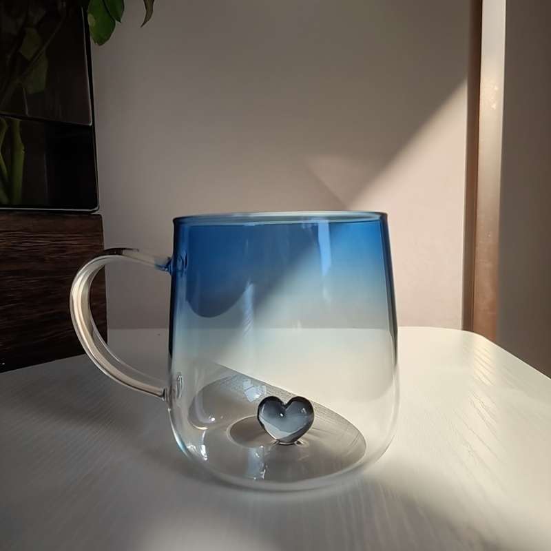 Water Cup Color Gradient Blue