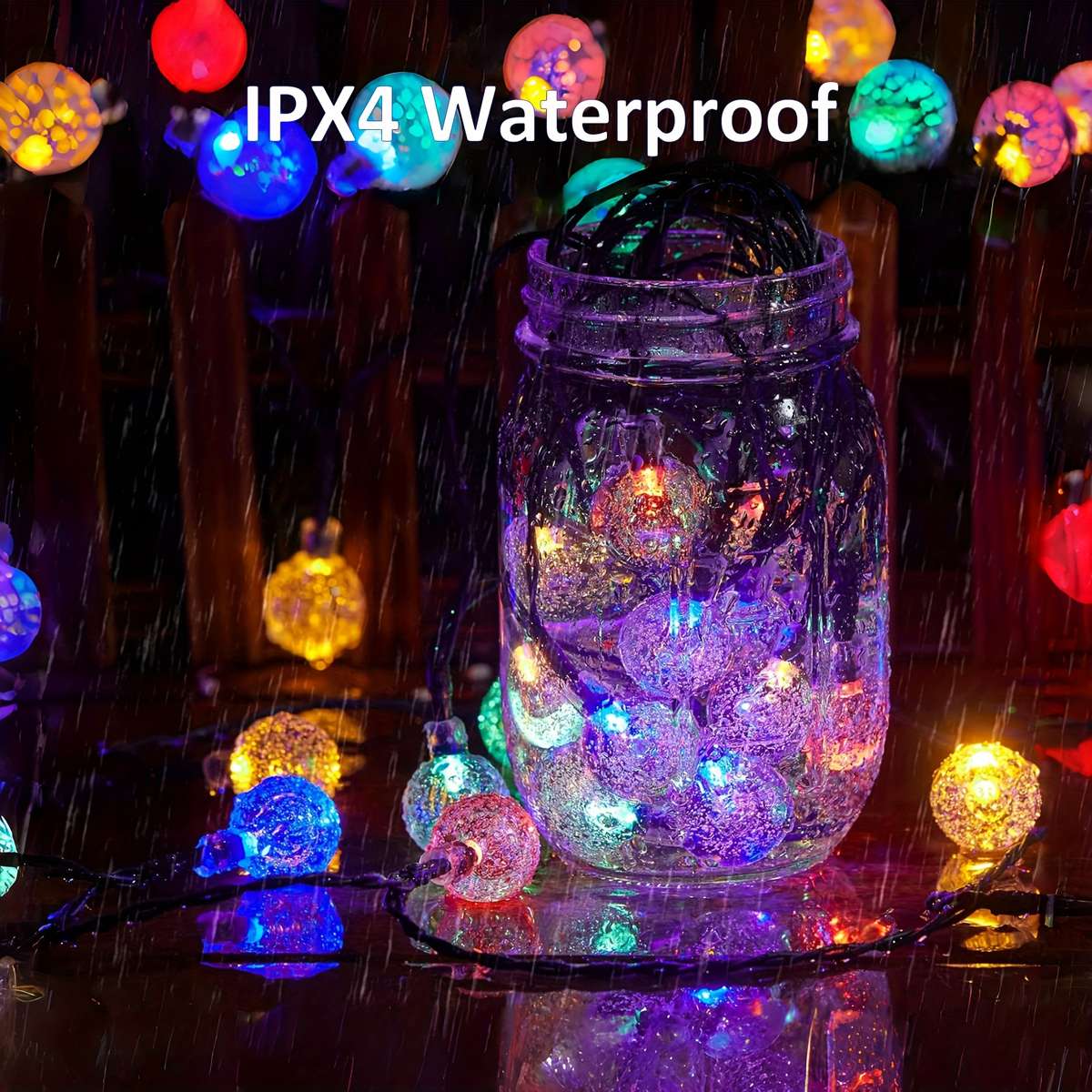 100Led Solar Bubble String Lights 7M