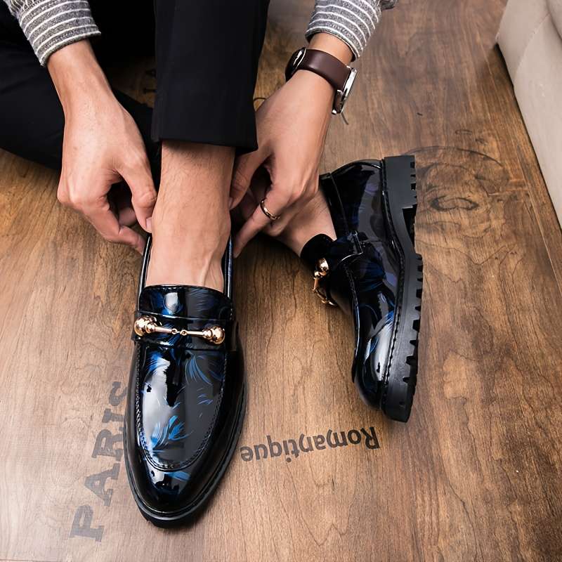 Mens Leather Shoes Color Blue Sizeuk 5