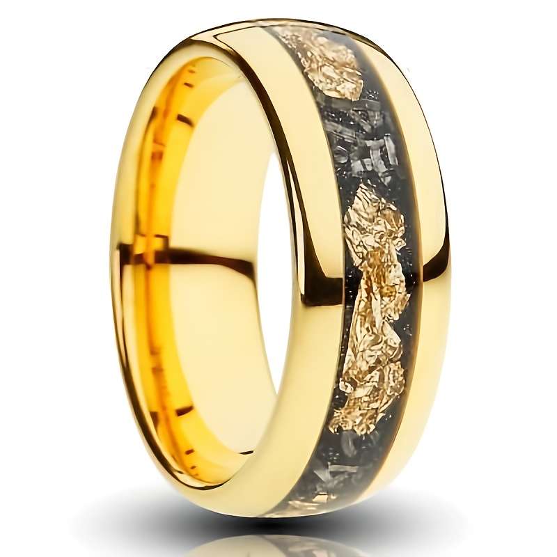 Dainty Fashion Gift For Her Band Color Golden Size 7