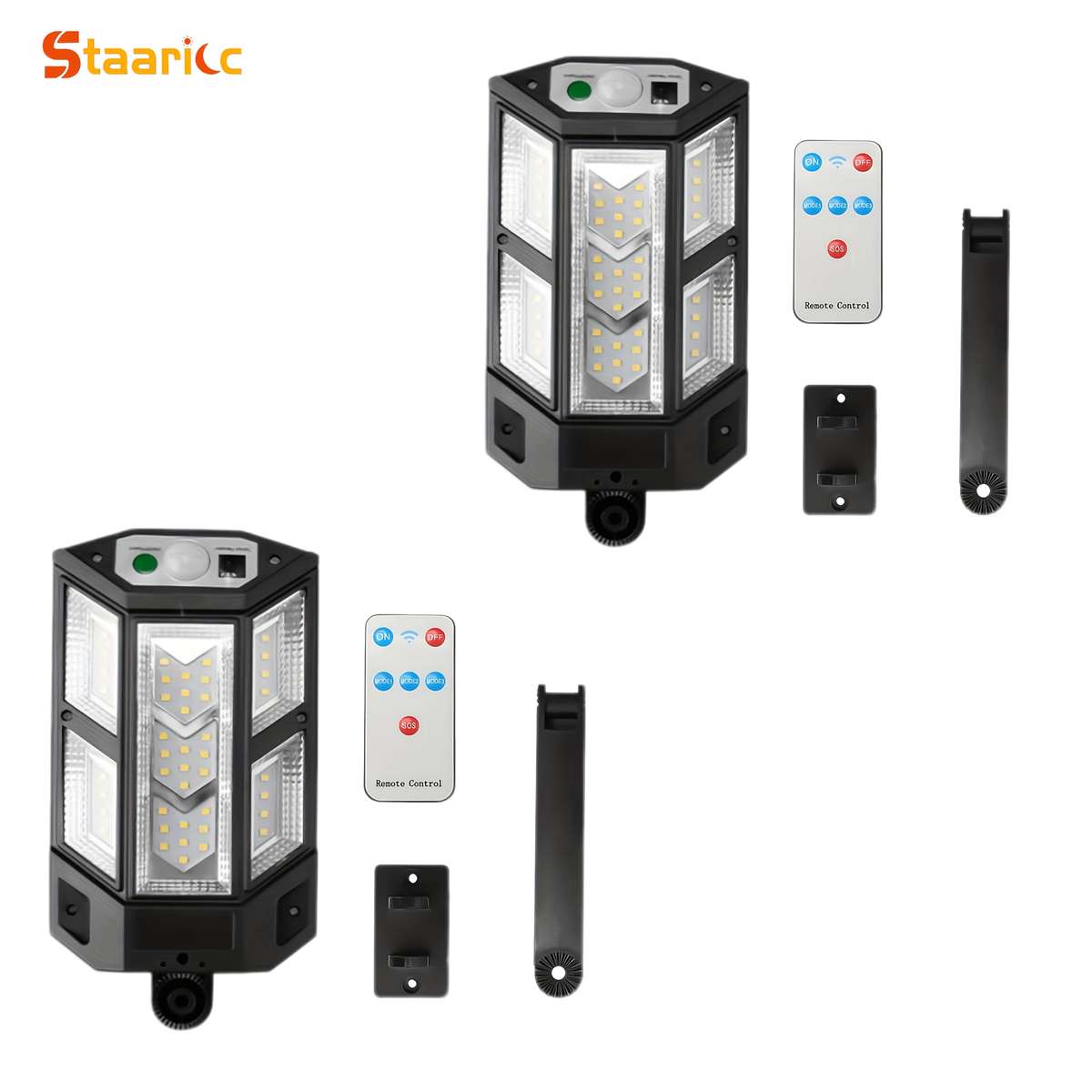 Solar Emergency Lights Color Black 2Pcs