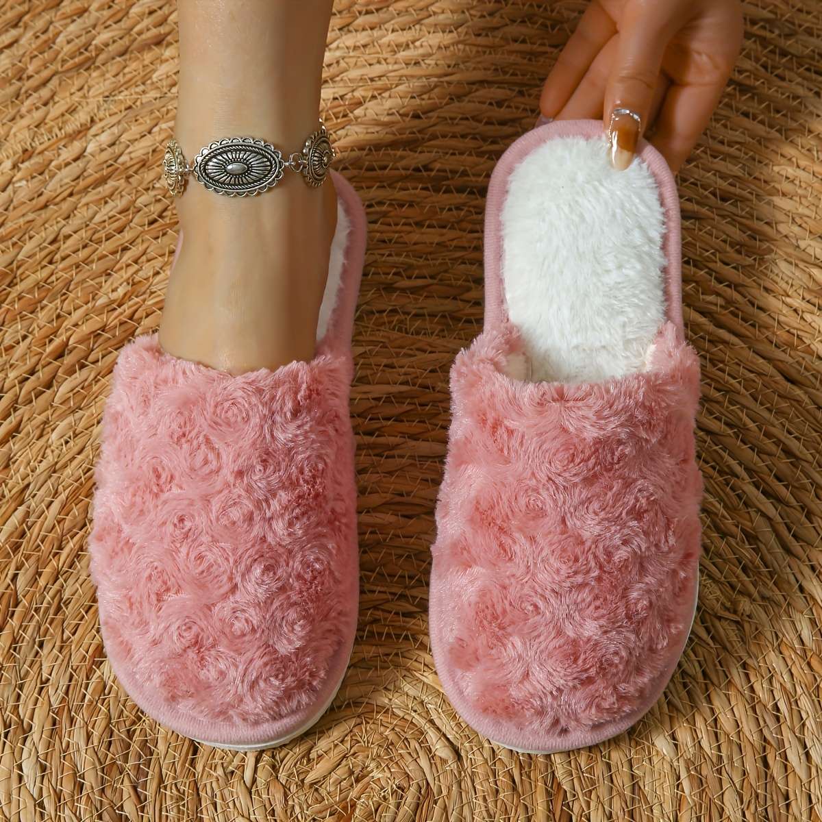 Cotton Slippers Color Grey Sizeuk 6.5-7