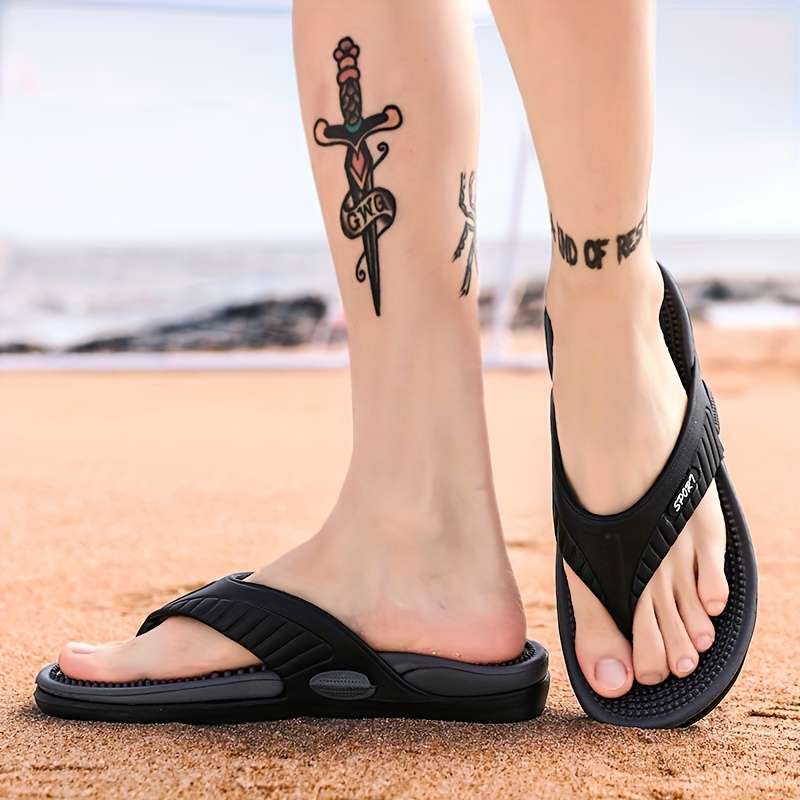 Men Slippers Summer Style Red Size Uk 7