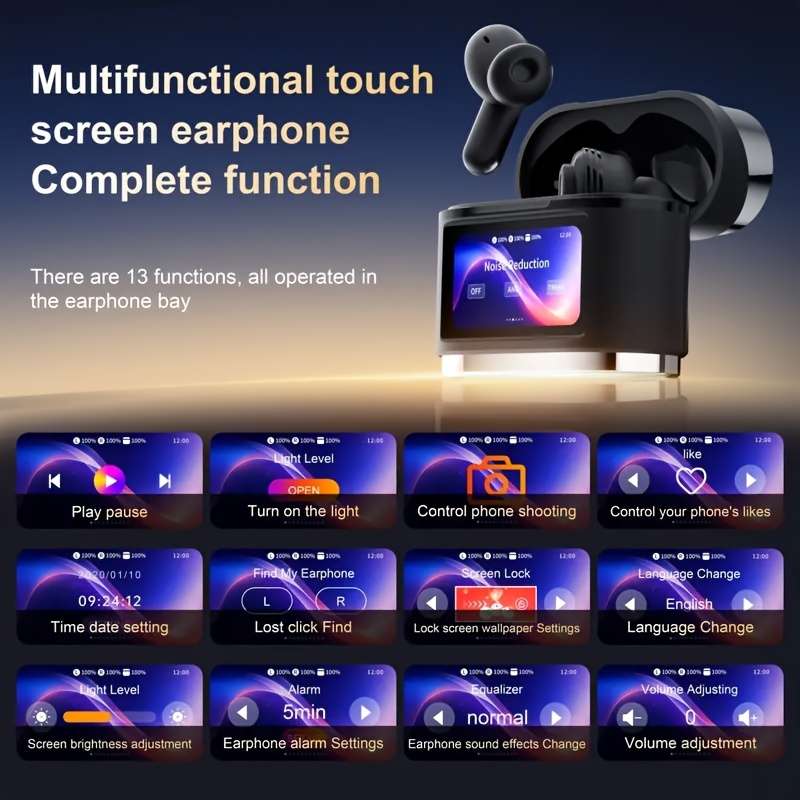 Rechargeable Wireless Earbuds Headphones Headset
