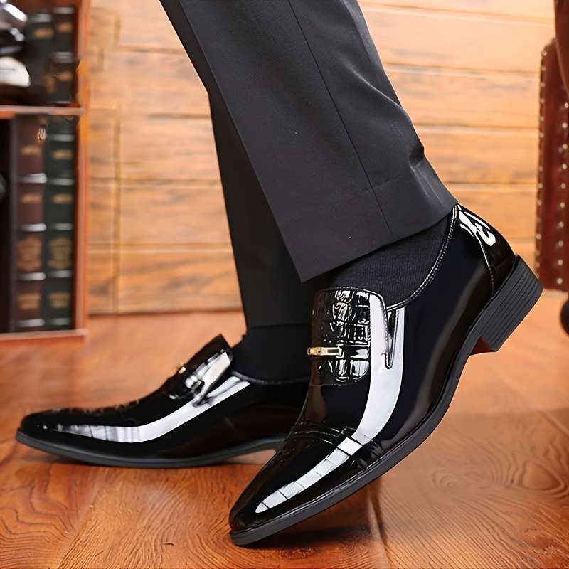 Mens Leather Shoes Color Black Sizeuk 8
