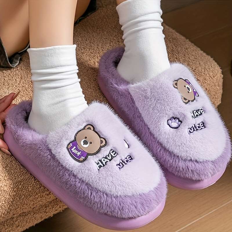 Cotton Slippers Color Grey Sizeuk 7.5-8