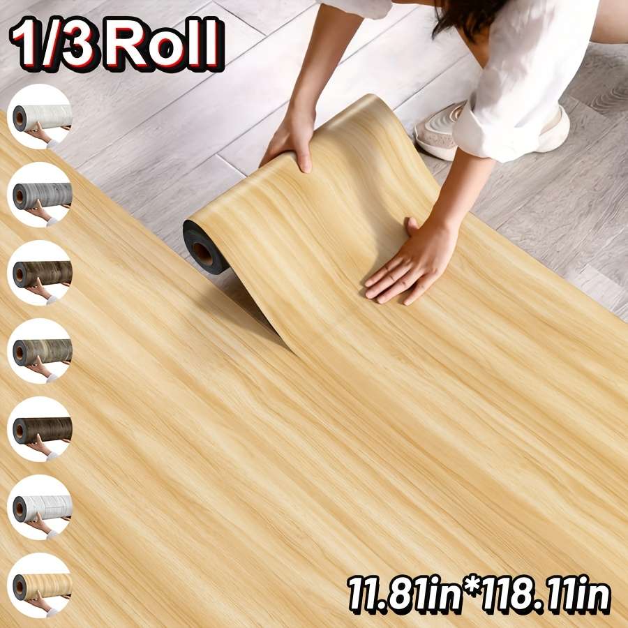 Self Adhesive Floor Stickers Oak Grain 1 Roll 30Cm*300Cm