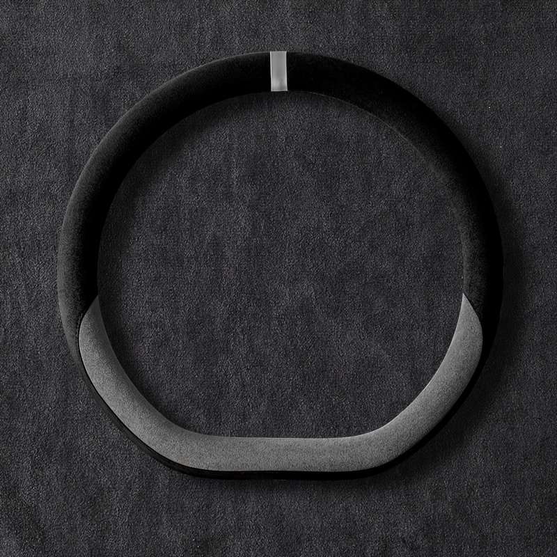 Car Steering Wheel Cover Gray Black Model D Type