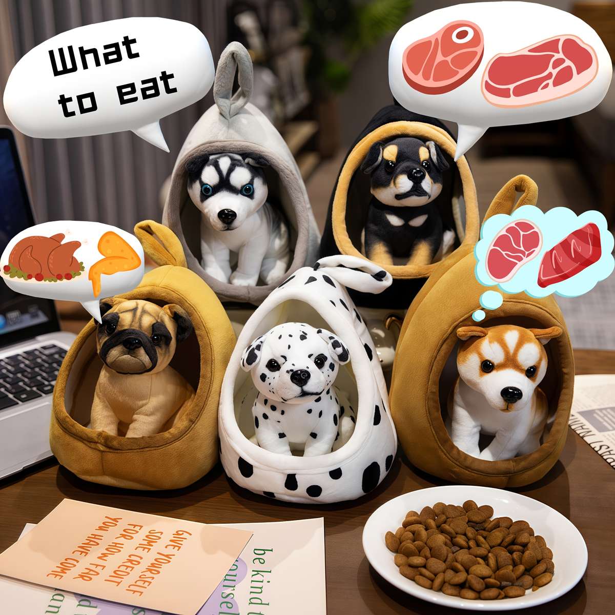 Plush Toys Items 2Pcs Husky  Add    Nest