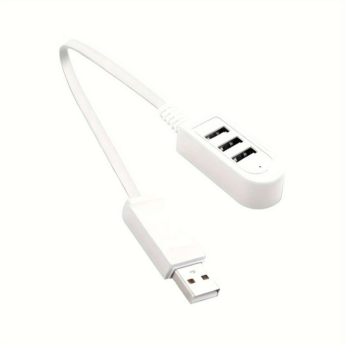 1pc 30cm 3in1 USB Multi-Port Adapter Cable 3 USB Charging with Data Transfer Night Light Car