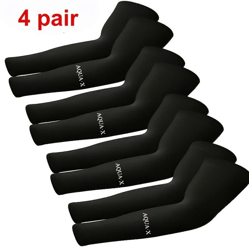 Sunscreen Sleeves Color 4 Pairs Of Black
