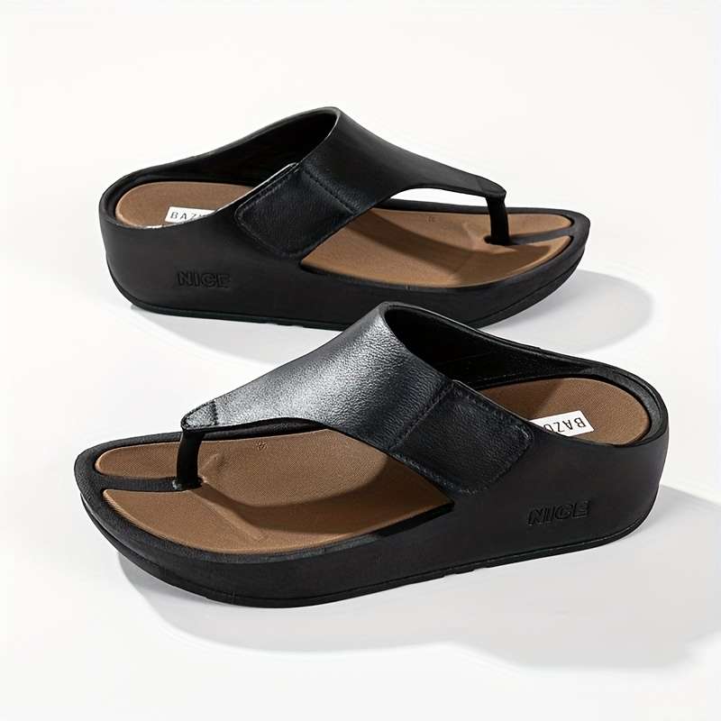 Ladies Summer Flip Flops Black Uk 3