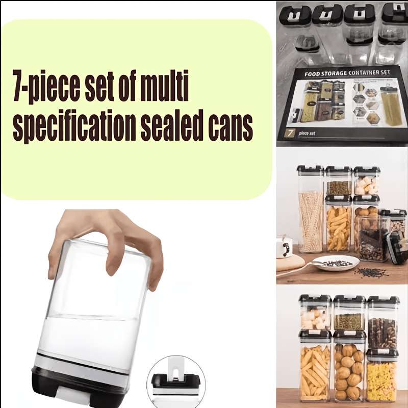 Sealed Jar Color Black 7Piece Set
