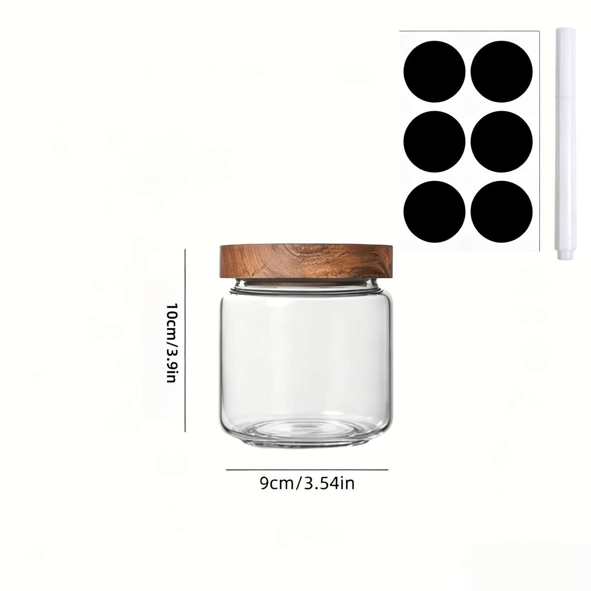 Sealed Jar Model M3Pcs Includes Label Paper And Pen