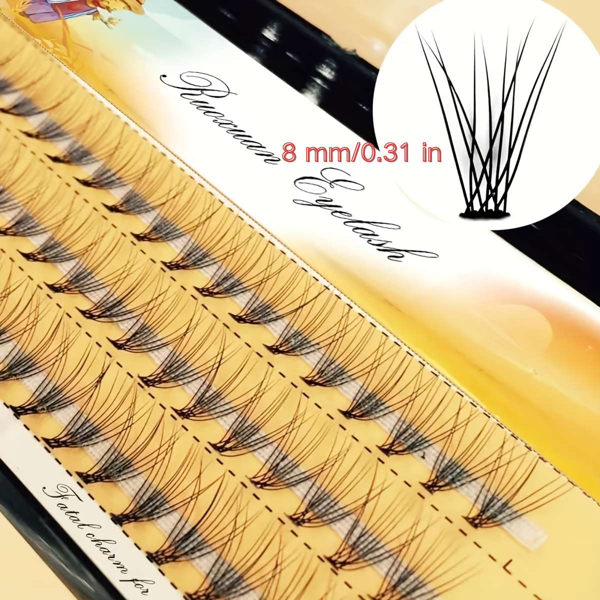 Natural D Curl Lash Extensions Size 9mm 8mm