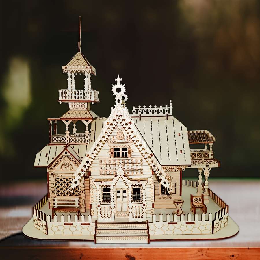 Building Toy Architectural Model Toy Set Material Wooden