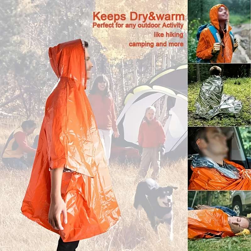 Raincoat 1 Green Raincoat  1 Green Drawstring Bag  Whistle