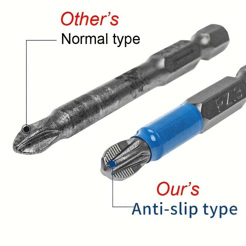 Screwdriver Bit Tool Set Color 6Pcs Non Slip Screwdriver