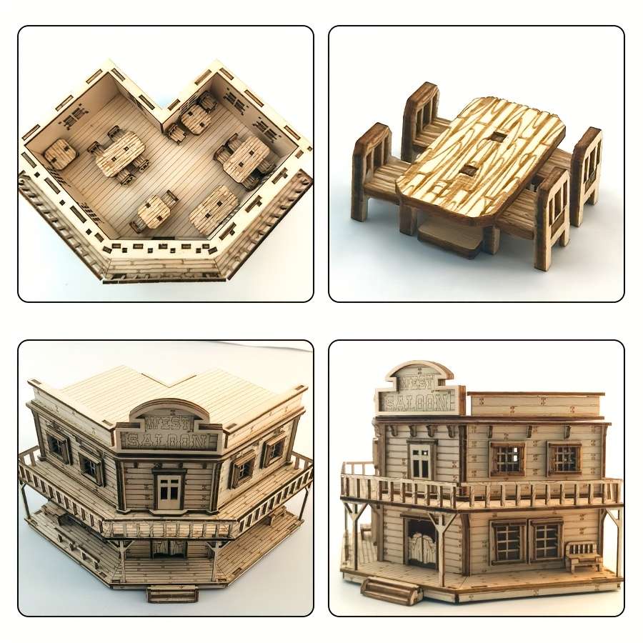 Building Toy Architectural Model Toy Set Material Wooden