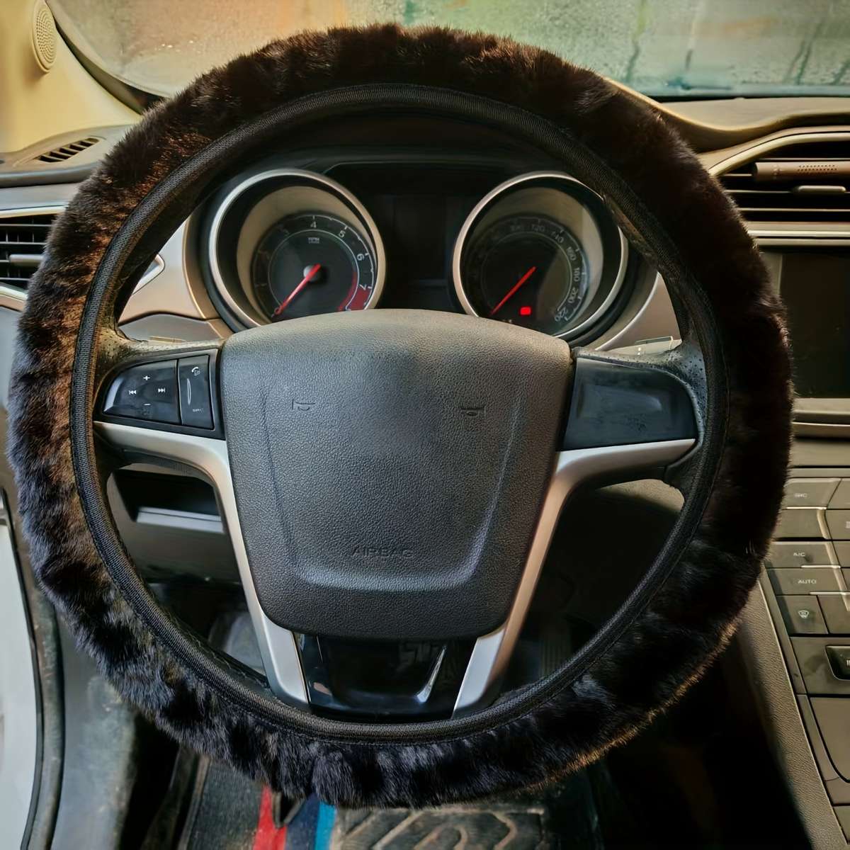 Car Steering Wheel Cover Grey