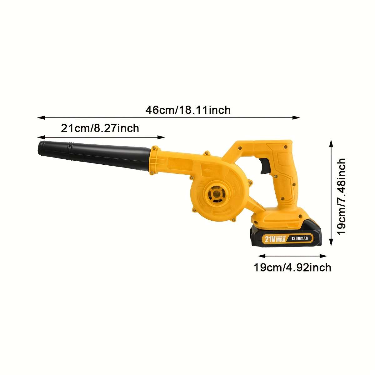 Vacuum Cleaner Color Yellow Model1300Mah*2D