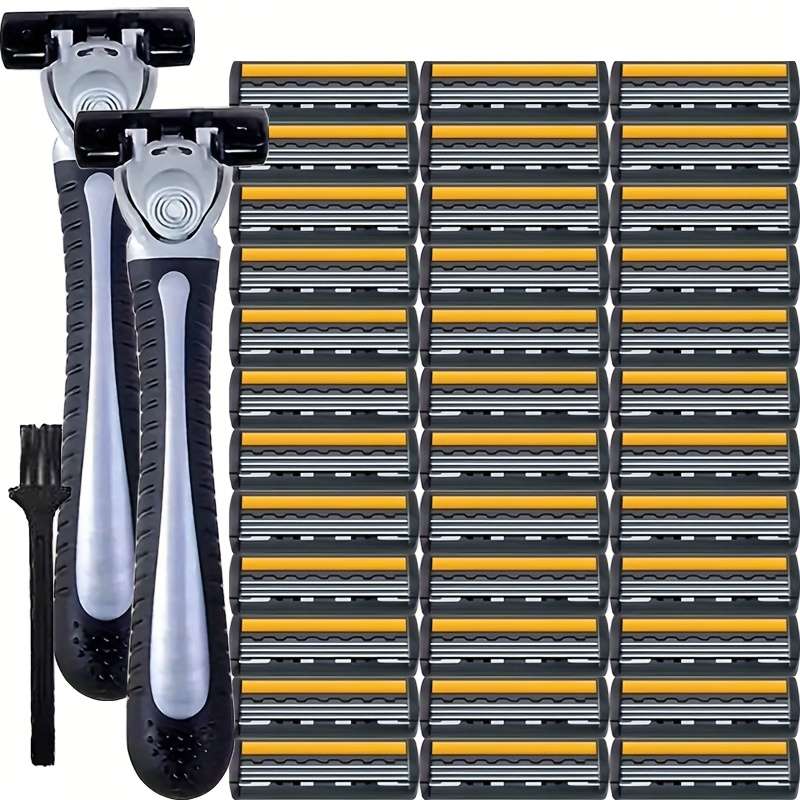 Shaver Color 2 Racks    40 Blades    Cleaning Brush
