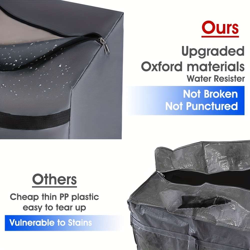 2Pcs Set 2 Moving Totes Packing Supplies Storage Tote Black Mediumx