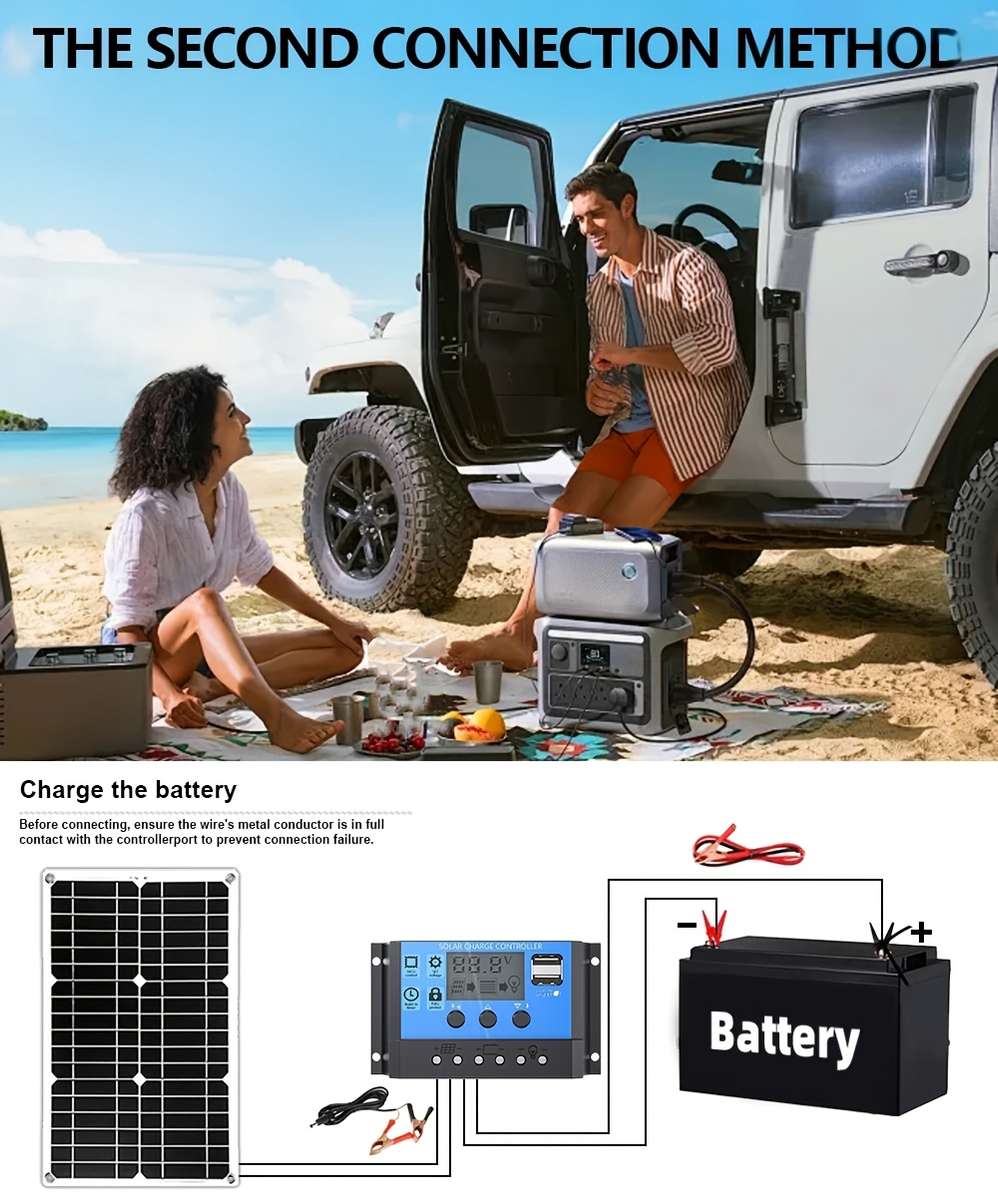 Efficient Solar Panel Set With 300W Inverter And Controller For Road Trip 300W