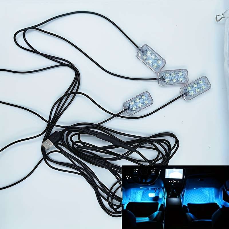 Car Lights Items Usb 2 In1 Blue