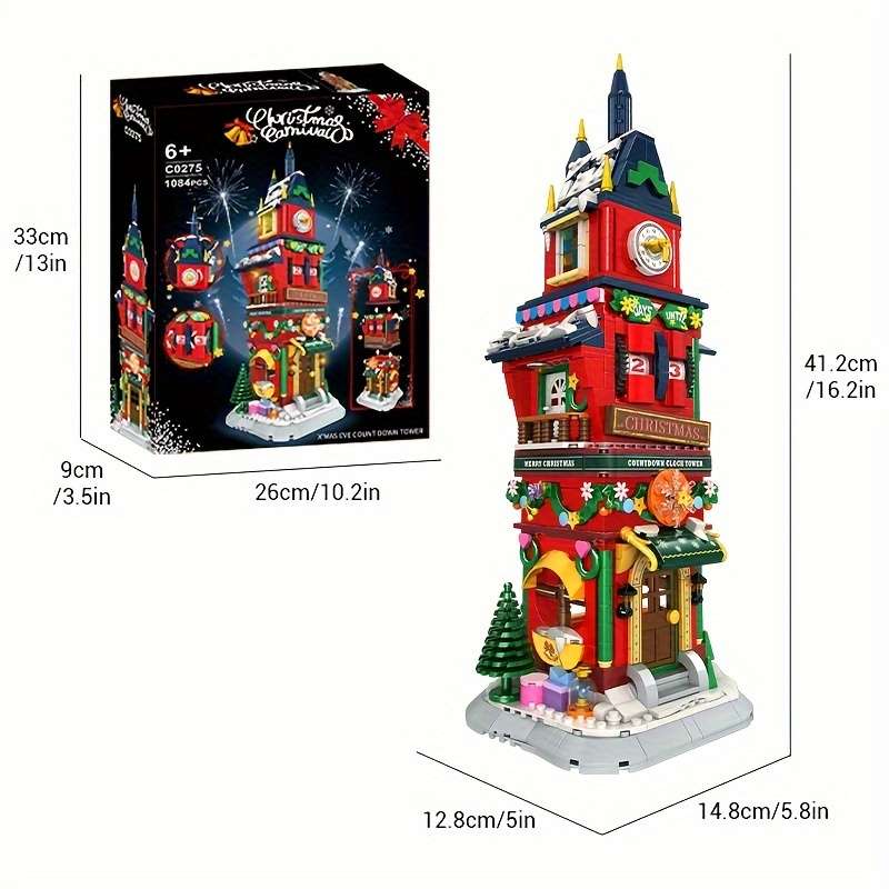 Building Toy Architectural Model Toy Set Style Clock Tower Model