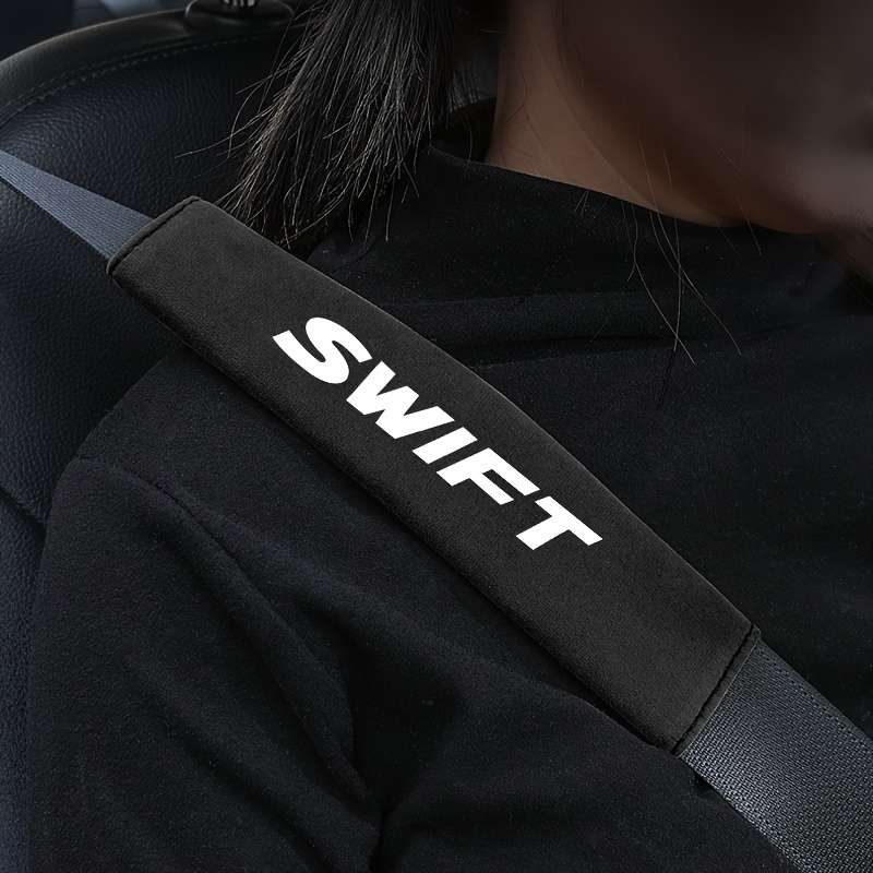 Car Seat Belt Covers White Swift Quantity 2Pcs