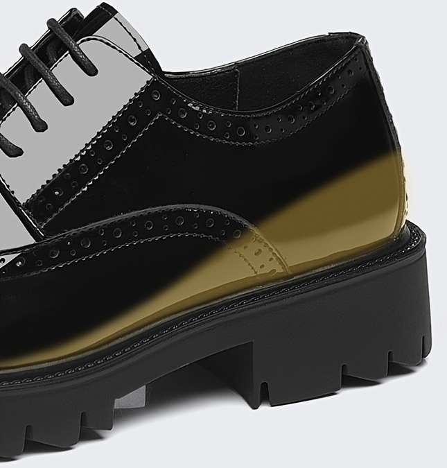 Mens Leather Shoes Color Black Sizeuk 8