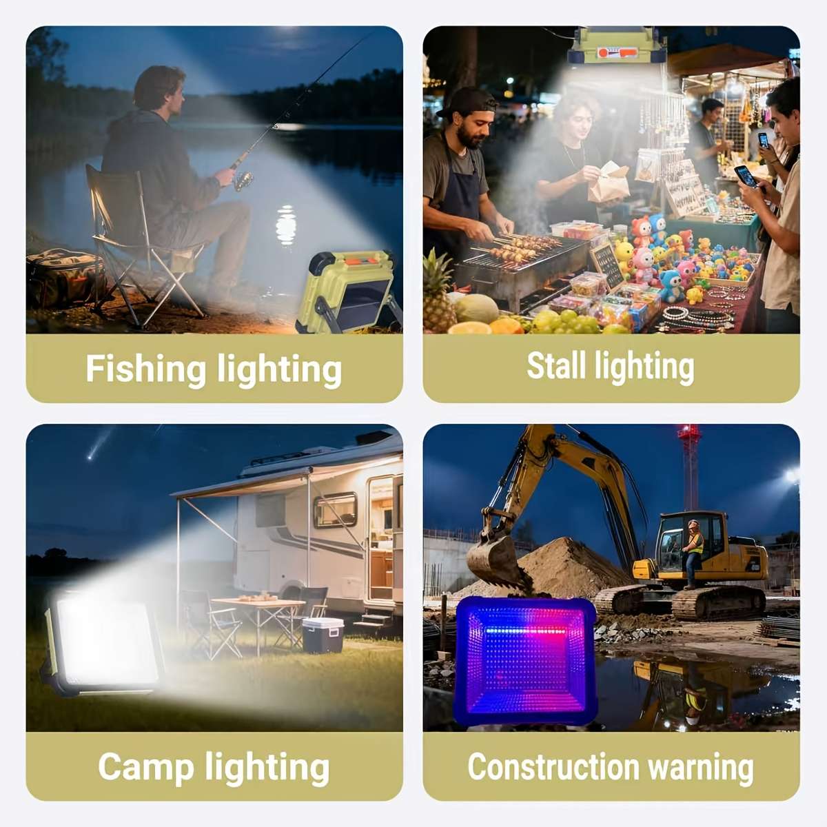 Solar Emergency Lights Color Brown