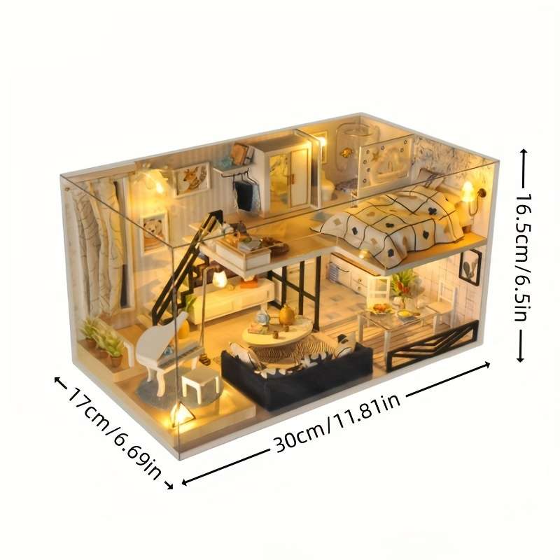 3D House Puzzle Model Style Warm House Including Tools