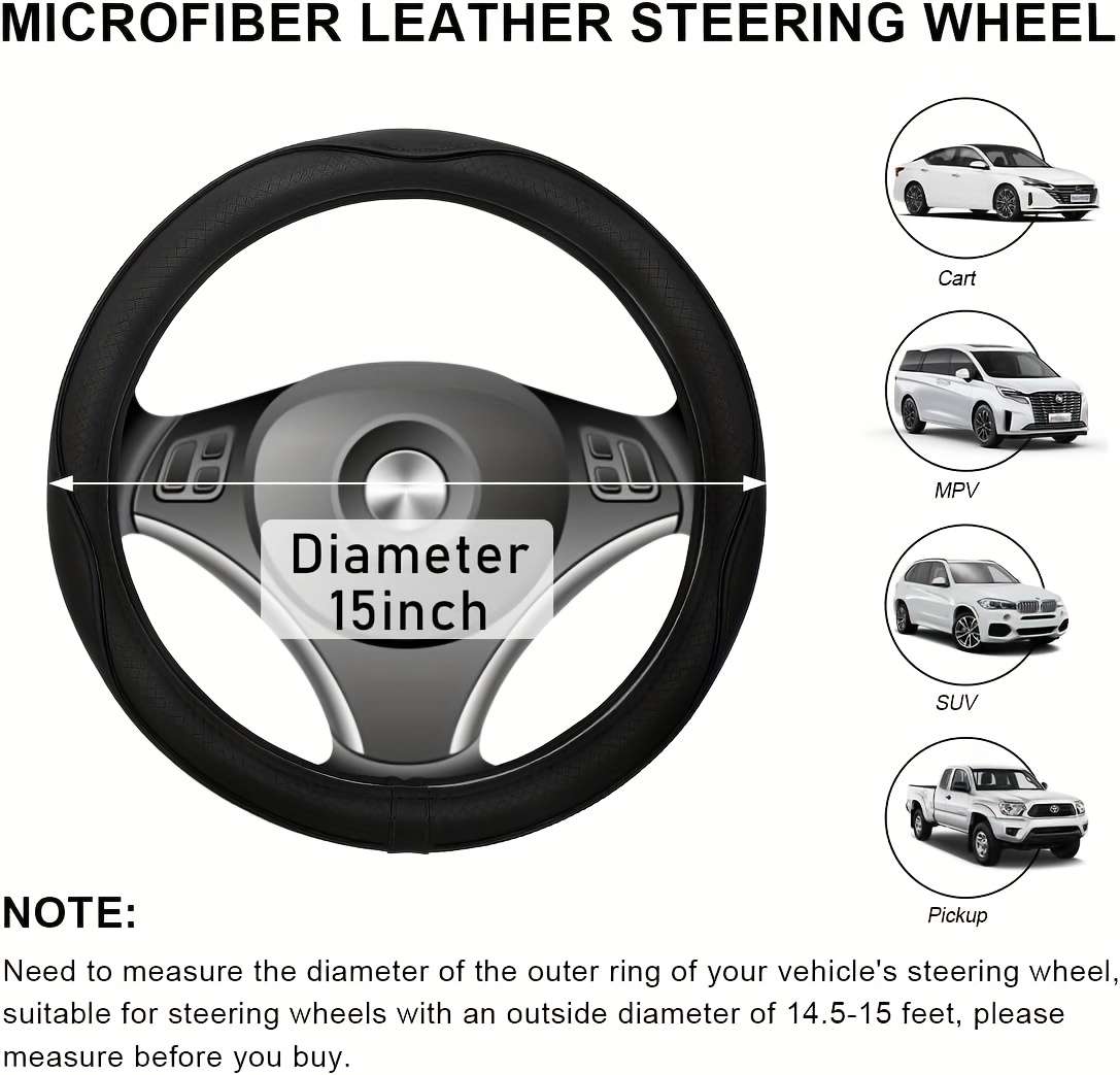 Car Steering Wheel Cover Black