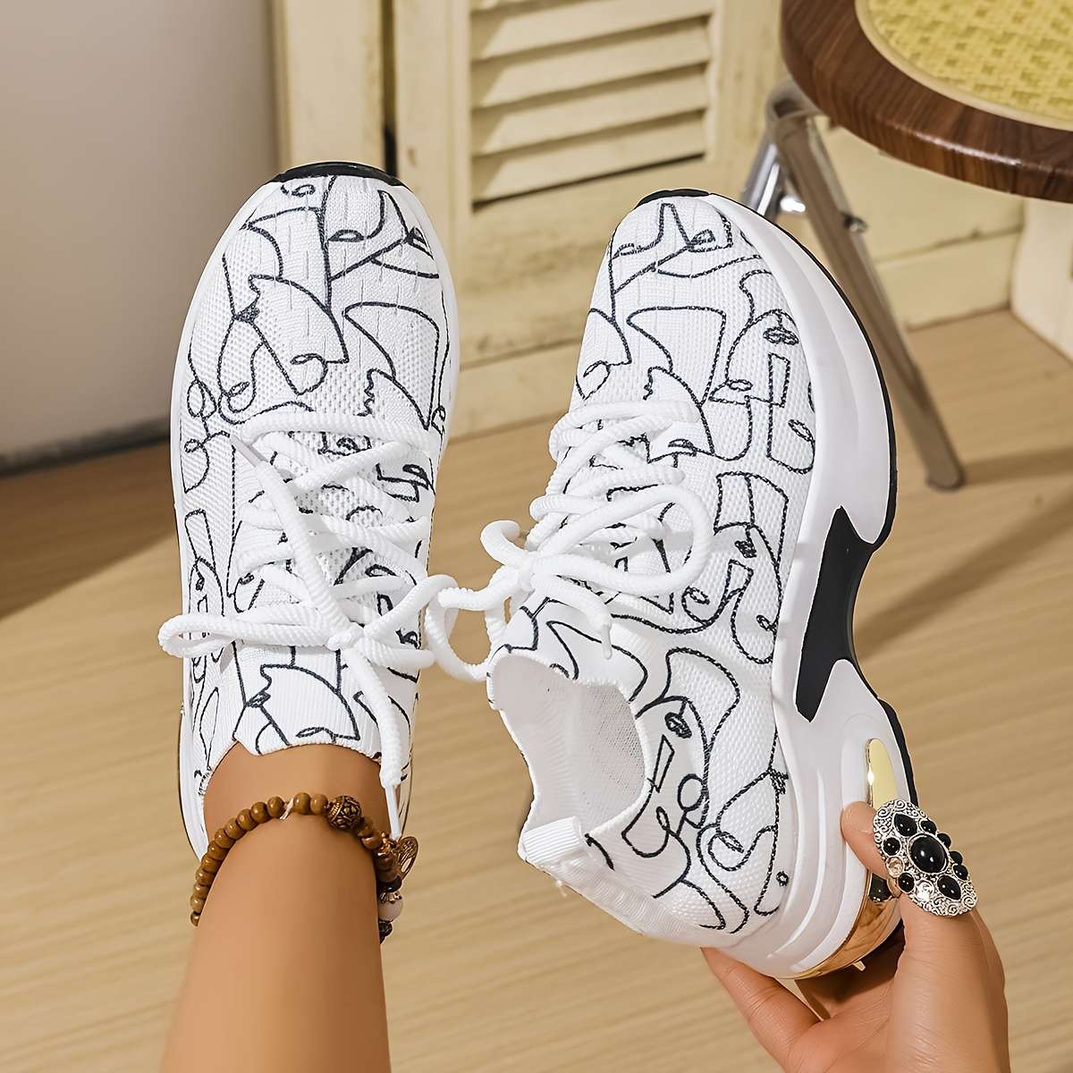 Women S Sneakers Color Abstract Sizeuk 8