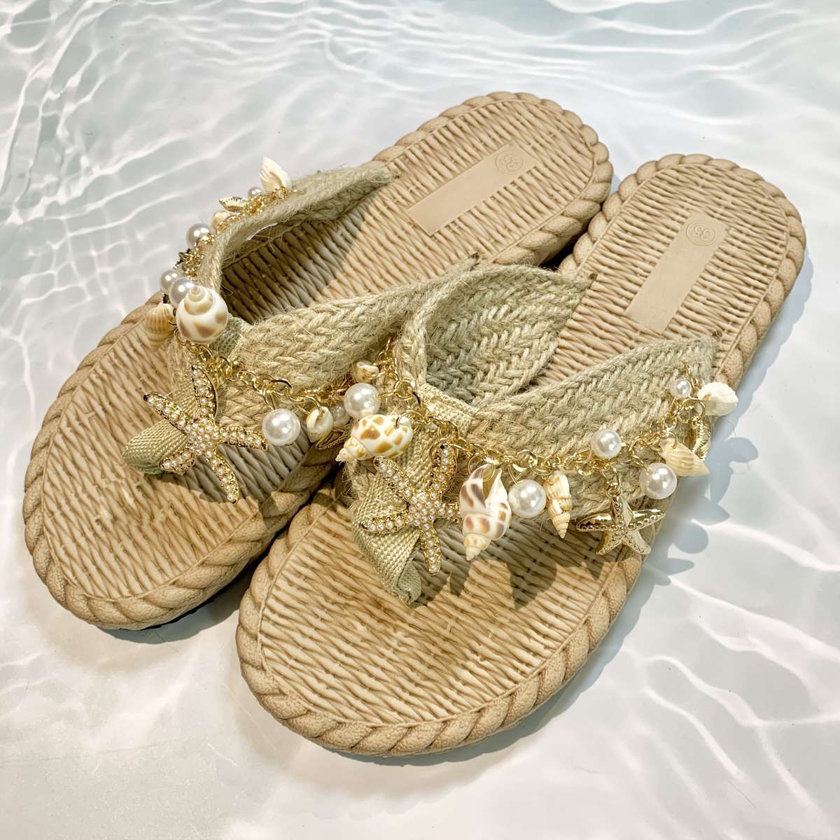 Ladies Summer Flip Flops Apricot Uk 7
